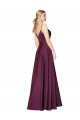 Baie sauvage Trapèze Bretelles spaghetti Crêpe Stretch Longue Formelles Robes demoiselle d'honneur / Robes de soirée / Robes de bal Outlet
