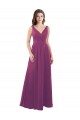 Baie sauvage Trapèze Col V Mousseline Longue Robes demoiselle d'honneur Outlet