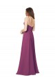 Baie sauvage Trapèze Sans bretelle Mousseline Longue Robes demoiselle d'honneur Outlet