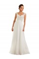 Blanc Fourreau Mousseline Dentelle Robes de mariée Outlet