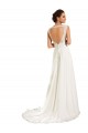Blanc Fourreau Mousseline Dentelle Robes de mariée Outlet