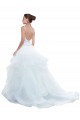 Blanc Princesse Bretelles spaghetti Tulle Plage Robes de mariée Outlet