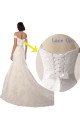 Blanc Sirène Épaule Dénudée Dentelle Plage Robes de mariée Outlet