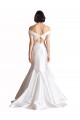 Blanc Sirène Épaule Dénudée Satiné Plage Robes de mariée Outlet