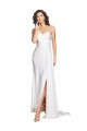 Blanc Trapèze Satiné Soyeux Robes de mariée Outlet