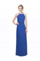 Bleu 135 Trapèze Bretelles spaghetti Mousseline Longue Robes demoiselle d'honneur Outlet