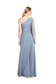 Bleu fumée Fourreau Crêpe Stretch Longue Formelles Robes demoiselle d'honneur / Robes de soirée / Robes de bal Outlet