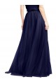 Bleu marine 21 Trapèze Licou Col Haut Tulle Longue Robes demoiselle d'honneur Outlet