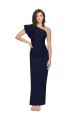 Bleu marine foncé Fourreau Crêpe Stretch Longue Formelles Robes demoiselle d'honneur / Robes de soirée / Robes de bal Outlet