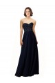 Bleu marine foncé Fourreau Mousseline Longue Robes demoiselle d'honneur Outlet