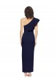 Bleu marine foncé Fourreau Crêpe Stretch Longue Formelles Robes demoiselle d'honneur / Robes de soirée / Robes de bal Outlet