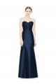 Bleu marine foncé Sirène Sans bretelle Satiné Longue Robes demoiselle d'honneur Outlet