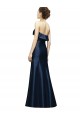 Bleu marine foncé Sirène Sans bretelle Satiné Longue Robes demoiselle d'honneur Outlet