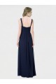 Bleu marine foncé Trapèze Mousseline Longue Robes demoiselle d'honneur Outlet