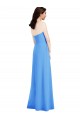 Bleu paon Trompette Sans bretelle Crêpe Stretch Longue Robes demoiselle d'honneur / Robes de bal Outlet