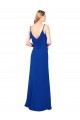 Bleu roi Trapèze Mousseline Longue Robes demoiselle d'honneur Outlet