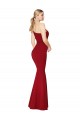 Bordeaux Sirène Col Haut Crêpe Stretch Longue Formelles Robes demoiselle d'honneur / Robes de soirée / Robes de bal Outlet