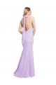 Bordeaux Sirène Licou Mousseline Longue Robes demoiselle d'honneur Outlet