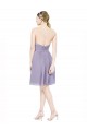Bordeaux Trapèze Mousseline Courte Robes demoiselle d'honneur / Robes de cocktail Outlet