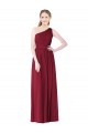 Bordeaux Trapèze Mousseline Longue Robes demoiselle d'honneur Outlet