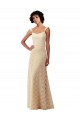 Champagne Trapèze Dentelle Longue Robes demoiselle d'honneur Outlet
