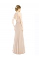 Champagne Trapèze Licou Col Haut Mousseline Dentelle Longue Robes demoiselle d'honneur / Robes de bal Outlet