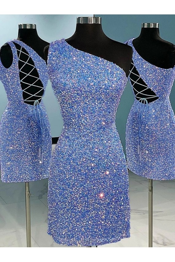 Couleur affichée Fourreau Courte Paillettes Velours Courte Robes de bal Outlet