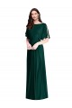Evergreen Trapèze Bateau Mousseline Longue Robes demoiselle d'honneur Outlet