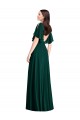 Evergreen Trapèze Bateau Mousseline Longue Robes demoiselle d'honneur Outlet