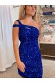 Fourreau Courte Paillettes Velours Courte Robes de bal Outlet