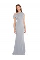 Gris 24 Sirène Crêpe Stretch Longue Formelles Robes demoiselle d'honneur / Robes de soirée / Robes de bal Outlet