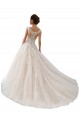Ivoire & Champagne Princesse Bateau Tulle Dentelle Robes de mariée Outlet