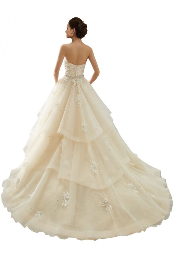 Ivoire & Champagne Princesse Tulle Dentelle Robes de mariée Outlet