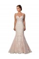 Ivoire & Champagne Sirène Bretelles spaghetti Dentelle Boho Robes de mariée Outlet