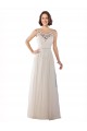 Ivoire & Champagne Trapèze Illusion Balayage train Tulle Boho Robes de mariée Outlet