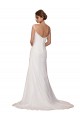 Ivoire Fourreau Col V Mousseline Robes de mariée Outlet