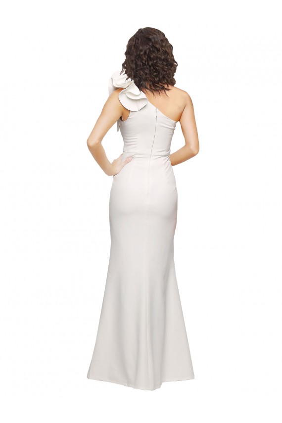 Ivoire Fourreau Crêpe Stretch Longue Formelles Robes demoiselle d'honneur / Robes de soirée / Robes de bal Outlet