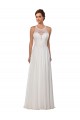 Ivoire Fourreau Illusion Mousseline Robes de mariée Outlet