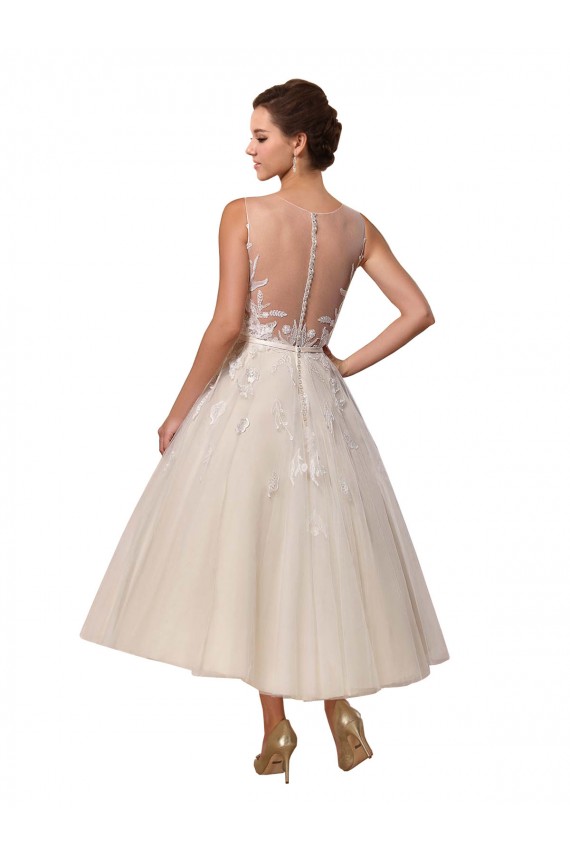 Ivoire Princesse Illusion Tulle Dentelle Robes de mariée Outlet
