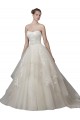 Ivoire Princesse Scoop Sans bretelle Tulle Dentelle Robes de mariée Outlet
