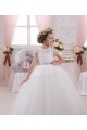 Ivoire Princesse Tulle Dentelle Longue Robes de demoiselle d'honneur - fillette Outlet