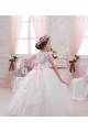 Ivoire Princesse Tulle Dentelle Longue Robes de demoiselle d'honneur - fillette Outlet