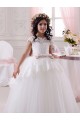 Ivoire Princesse Tulle Dentelle Longue Robes de demoiselle d'honneur - fillette Outlet