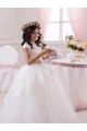 Ivoire Princesse Tulle Dentelle Longue Robes de demoiselle d'honneur - fillette Outlet