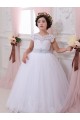 Ivoire Princesse Tulle Dentelle Longue Robes de demoiselle d'honneur - fillette Outlet