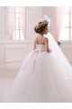 Ivoire Princesse Tulle Longue Robes de demoiselle d'honneur - fillette Outlet