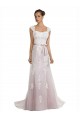 Ivoire & Rose Sirène Sans bretelle Balayage train Tulle Dentelle Plage Robes de mariée Outlet