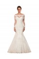 Ivoire Sirène Bateau Dentelle Robes de mariée Outlet