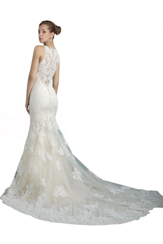 Ivoire Sirène Illusion Tulle Plage Robes de mariée Outlet