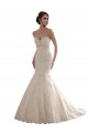 Ivoire Sirène Tulle Dentelle Classique Robes de mariée Outlet